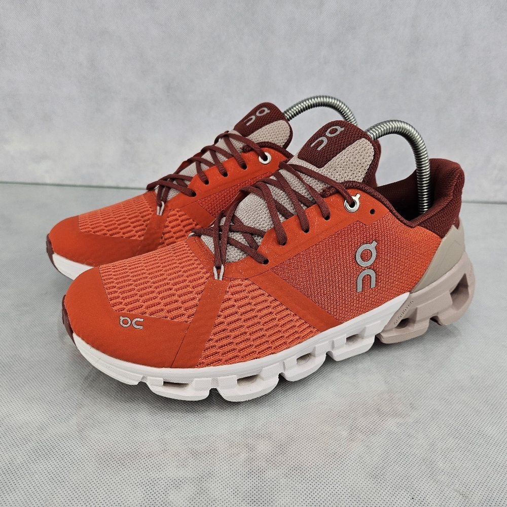 On Cloudflyer Flare Quartz Red Orange Running Shoes Sneakers women's Size 9.5